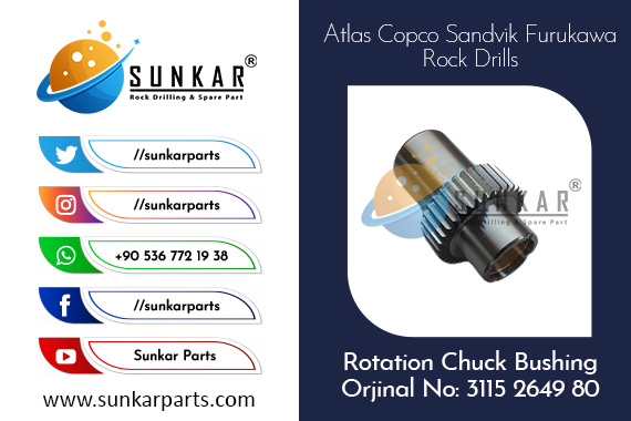 Atlas Copco Rotation Chuck Bushing 3115 2649 80 