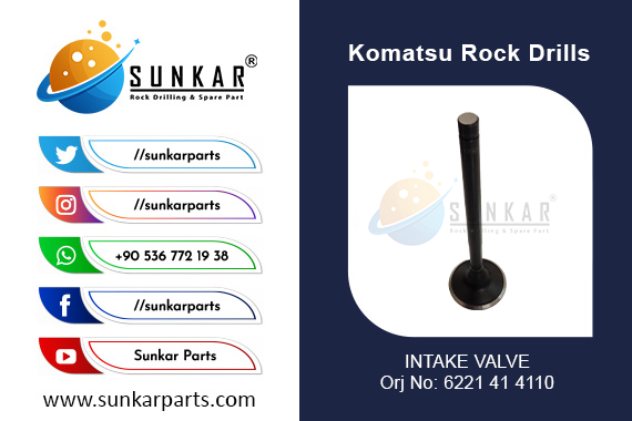 KOMATSU 6D108 ENGINE 6221 41 4110 INTAKE VALVE