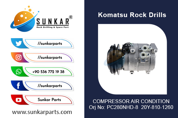 KOMATSU COMPRESSOR AIR CONDITION PC280NHD-8  20Y-810-1260