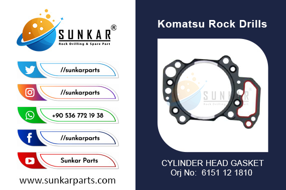 KOMATSU CYLINDER HEAD GASKET 6151 12 1810