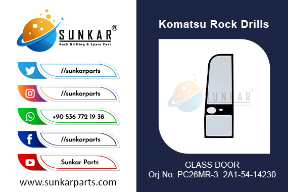 KOMATSU GLASS DOOR PC26MR 3 2A1 54 14230