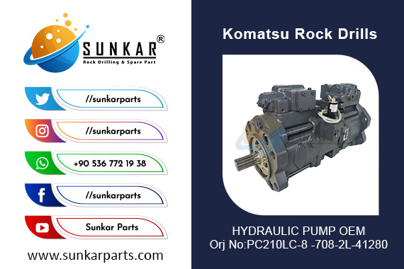 KOMATSU HYDRAULIC PUMP OEM PC210LC 8 708 2L 41280 