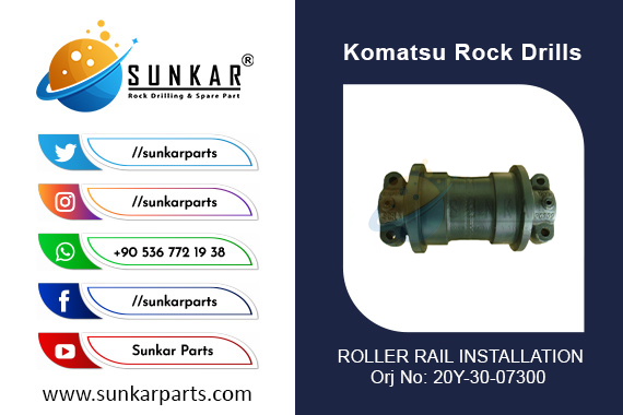 KOMATSU ROLLER RAIL INSTALLATION PC200 PC240  20Y 30 07300