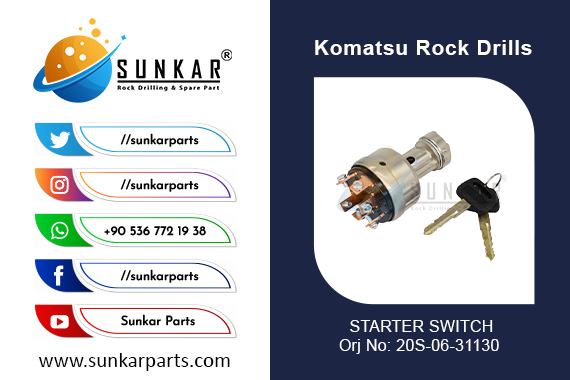STARTER SWITCH  KOMATSU  SK818 5  20S 06 31130  