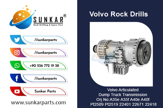 Volvo Articulated Dump Truck Transmission A35e A35f A40e A40f Pt2509 Pt2519 22401 22671 22418